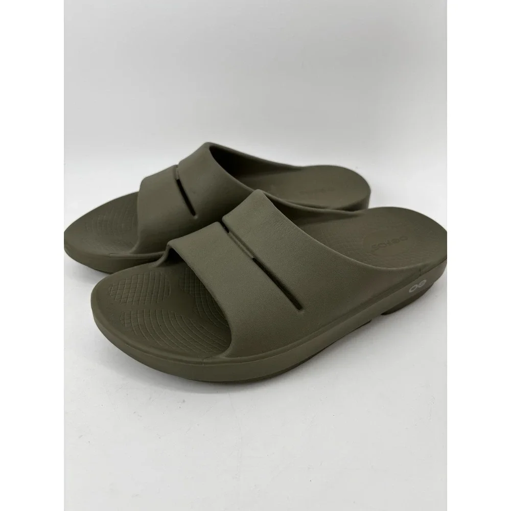 Men's Sz 7 OOFOS OOahh Recovery Slide Green Women's SZ 9 EU 40 Waterproof Sandal